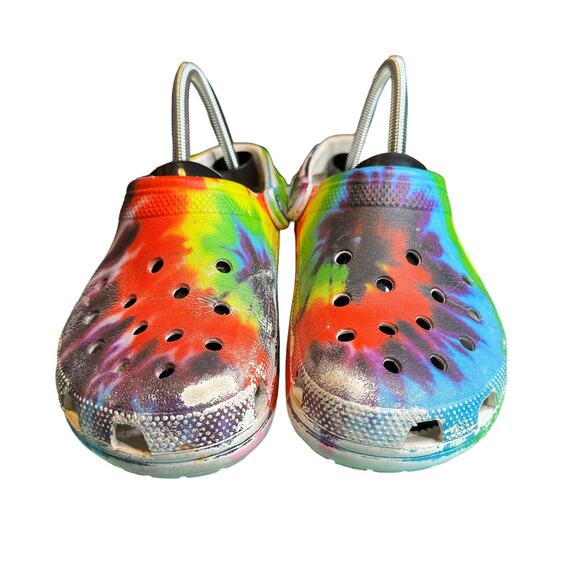 Crocs Classic Tie-Dye Slide On Clogs Men Size 7 Women Size 9 - Picture 5 of 7